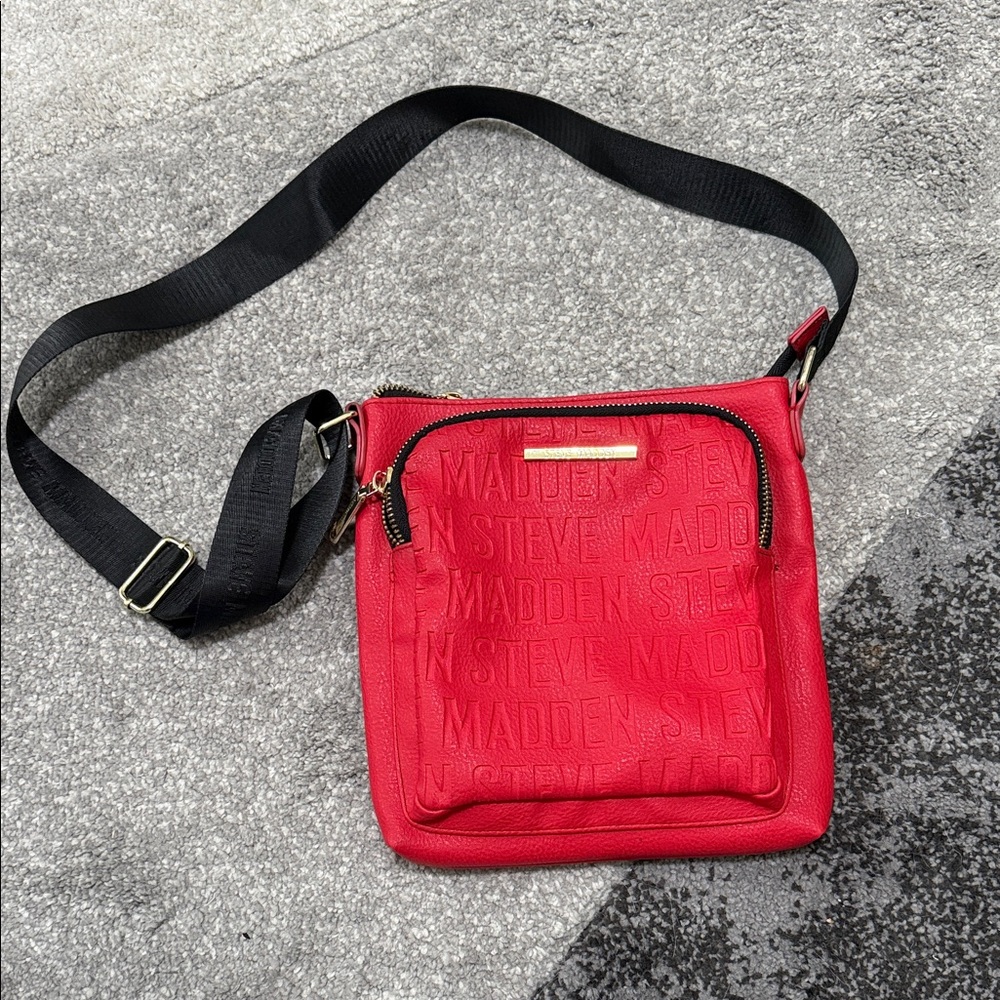 Steve Madden Bold Red Messenger Bag